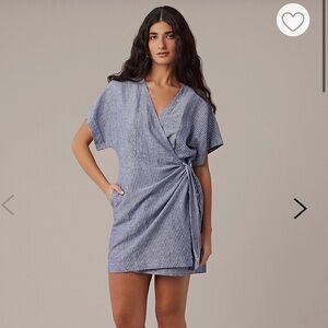 Hudson North linen blend wrap dress